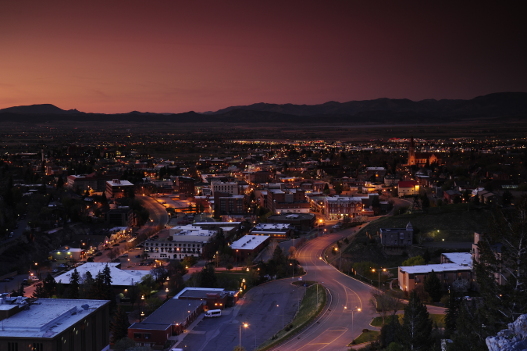 Helena MT nightlife cityscape
