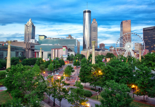 Atlanta Centennial Olympic Park Skyline East