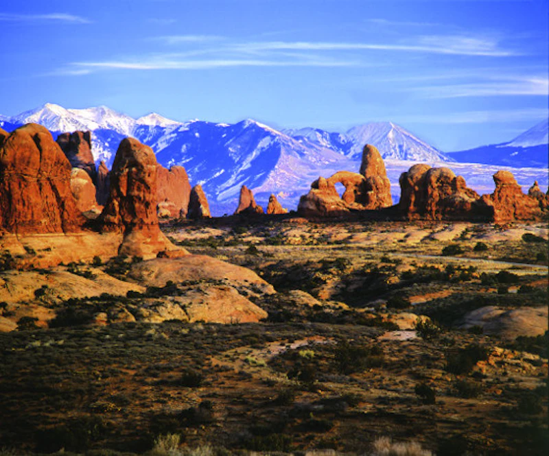Arches Nationalpark Turret Arch with La Sals