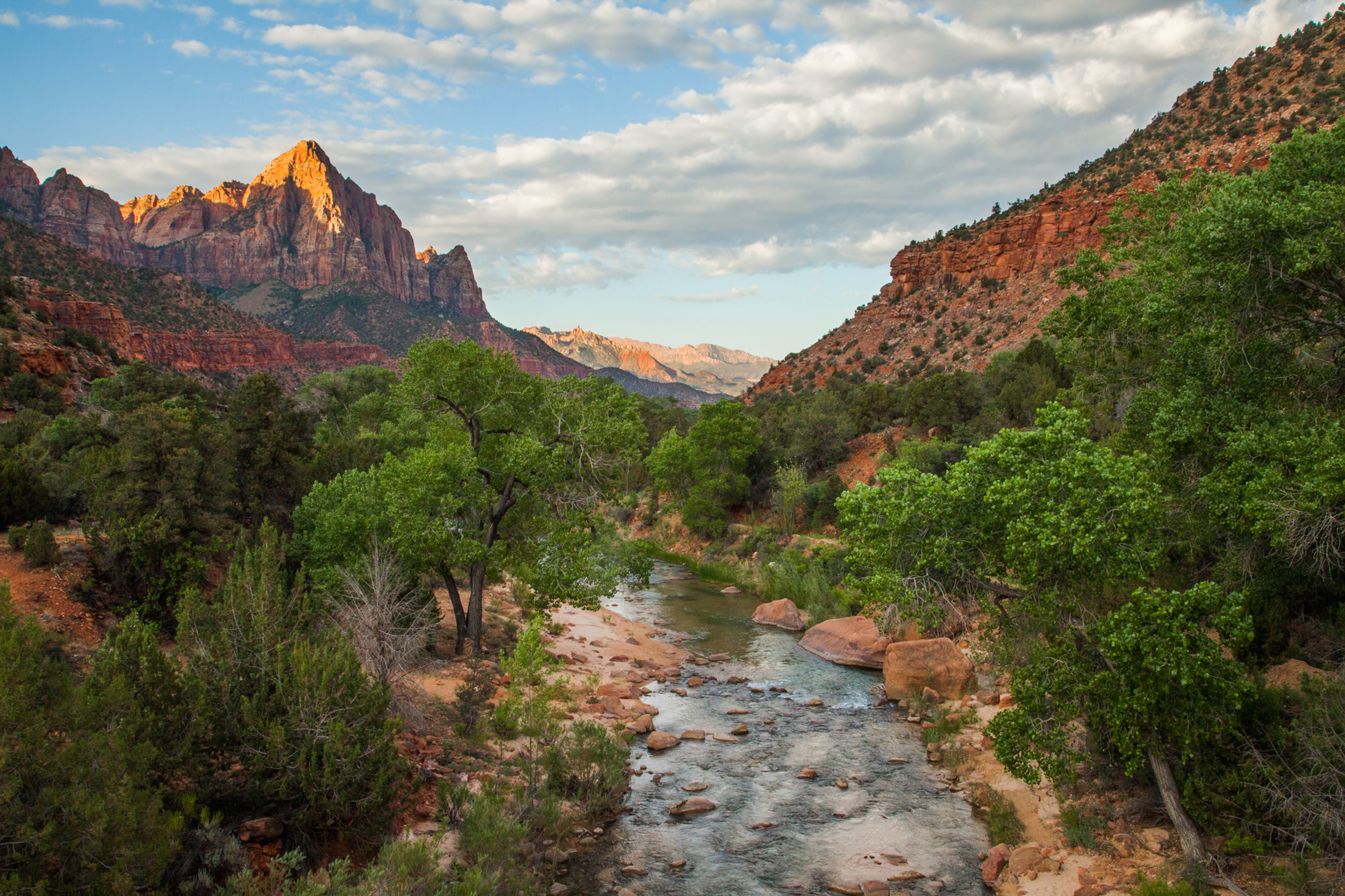 The Watchman and the Virgin River Zion National Park Matt Morgan