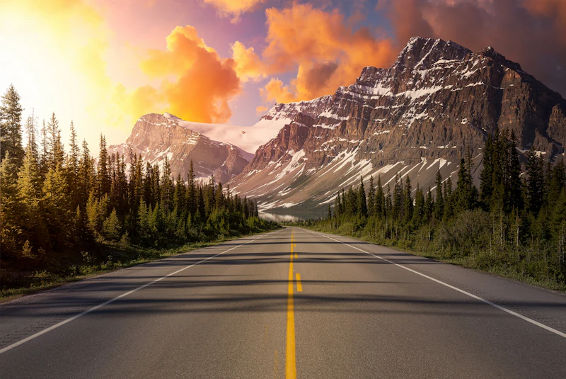 British Columbia - Fahrt Hochgebirge Rocky Mountains