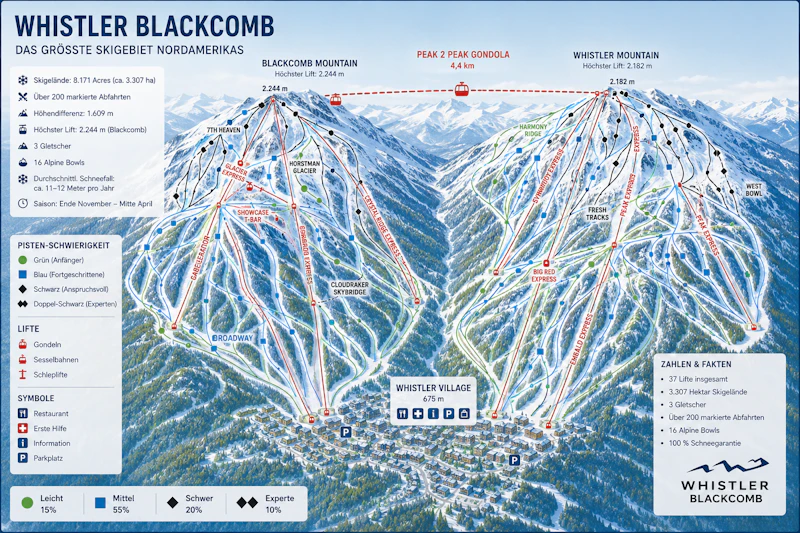 British Columbia - Whistler Blackcomb - Skikarte
