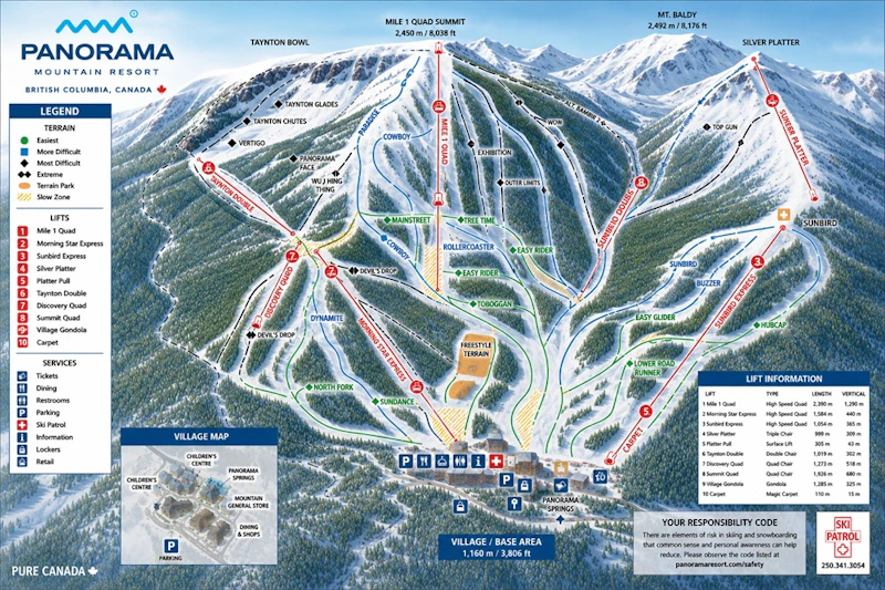 Panorama - Skigebietskarte