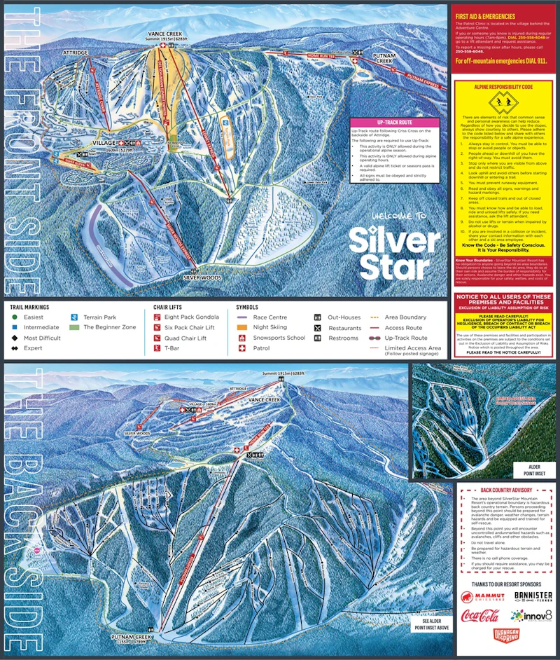 Silver Star - Skigebietskarte