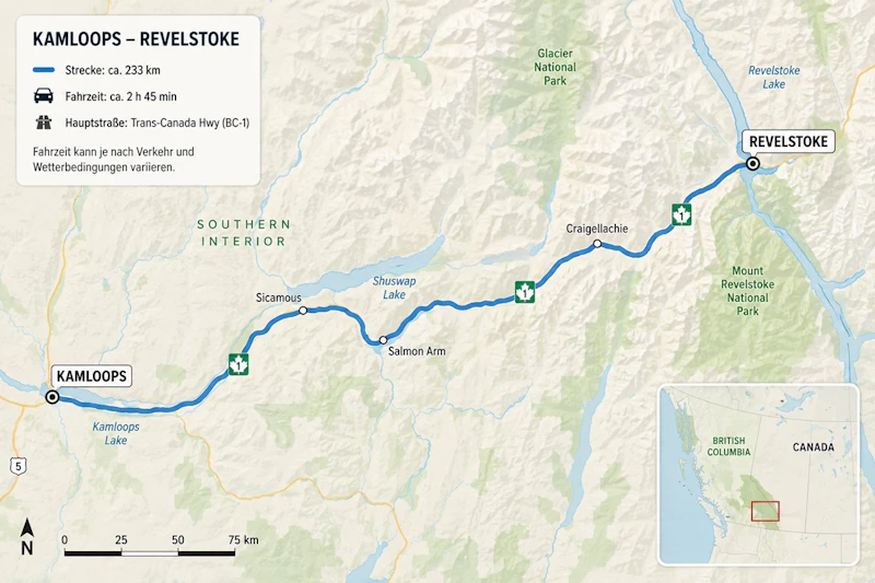 Revelstoke - Karte Revelstoke